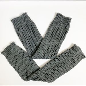 Gray knit leg warmers - NWOT